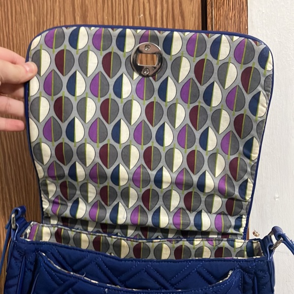 Royal Blue Quilted Vera Bradley Purse - Picture 6 of 9